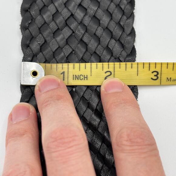 HOBO Black Woven Leather Belt 2.5\